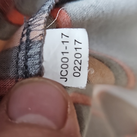 LulaRoe, Sz XS, Grey, Orange Stripes, Swing Style, Polyester, Stretch - Picture 9 of 9